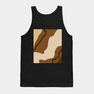 Warm Tones Abstract Topography  Aeasthetic  Pattern Tank Top